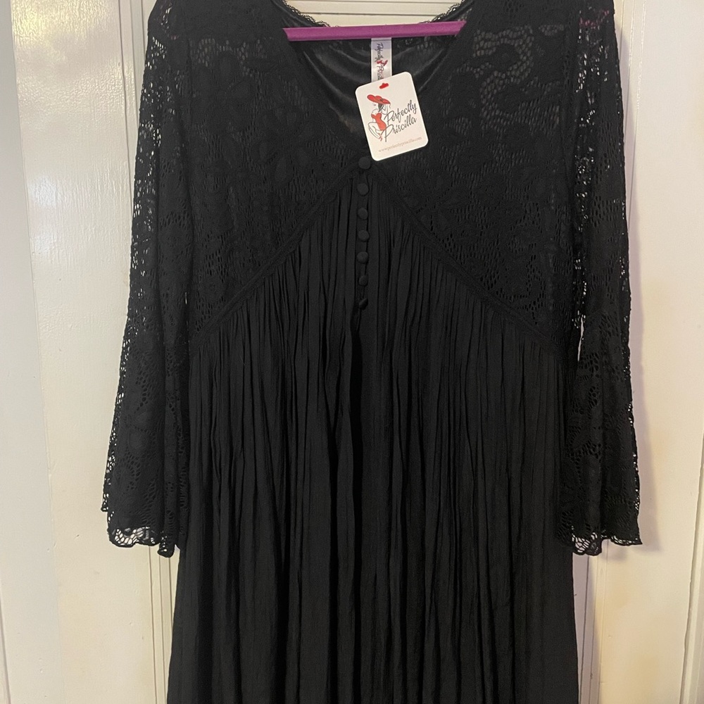 Black lace & fun great dress for cocktails or fun! Never worn, tags on